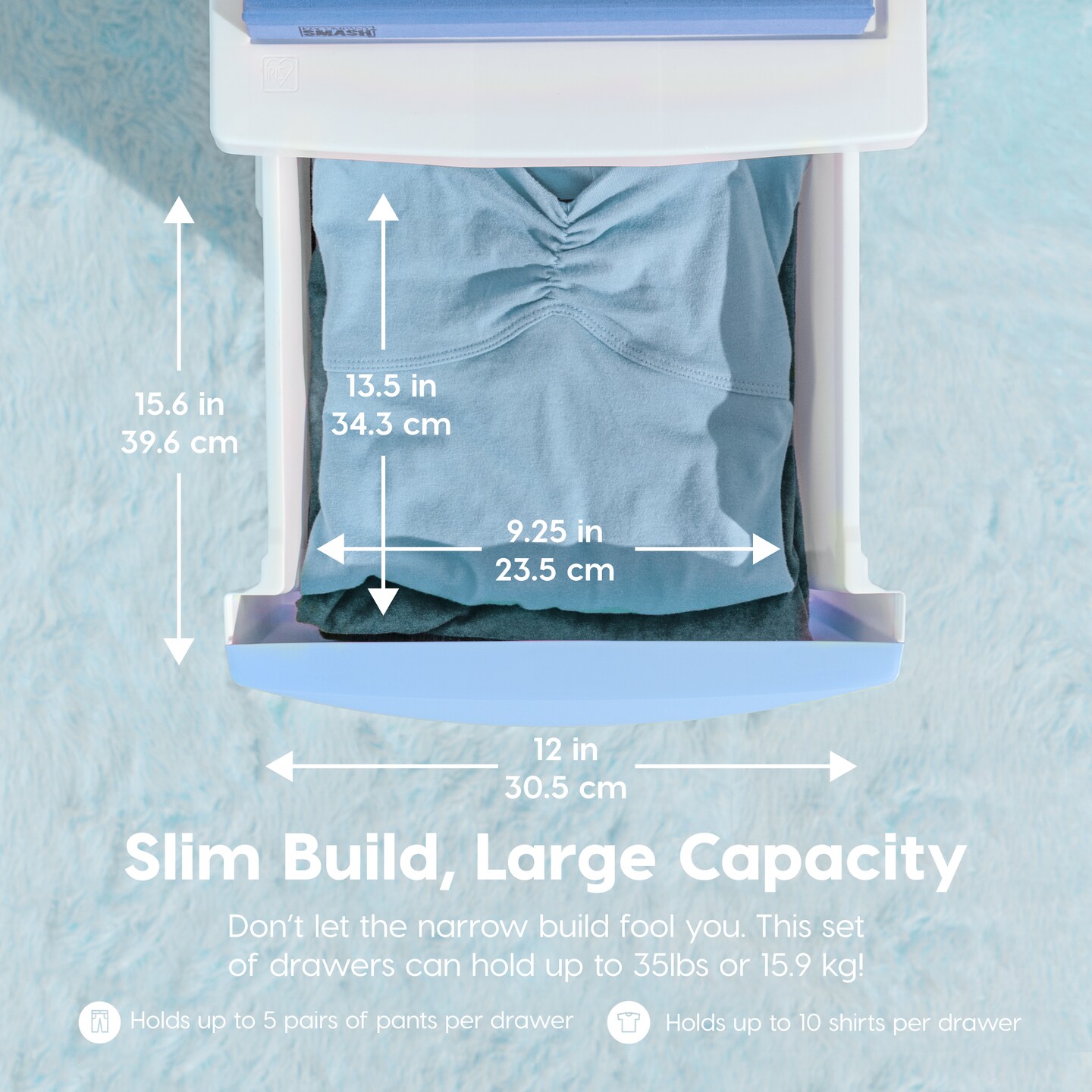 IRIS USA Plastic 4 Drawer Storage Cart, Organizer Unit for Bedroom, Closet, Kitchen, Bathroom, Laundry Room, Dorm