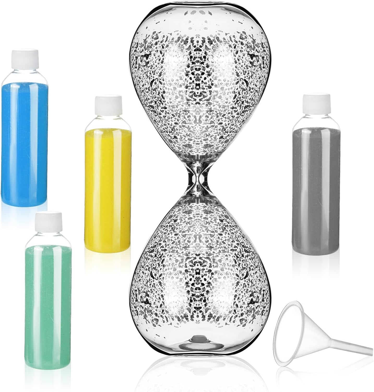 8.25x3.25 Inches Decorative DIY Sand Timer with 4 Tubes