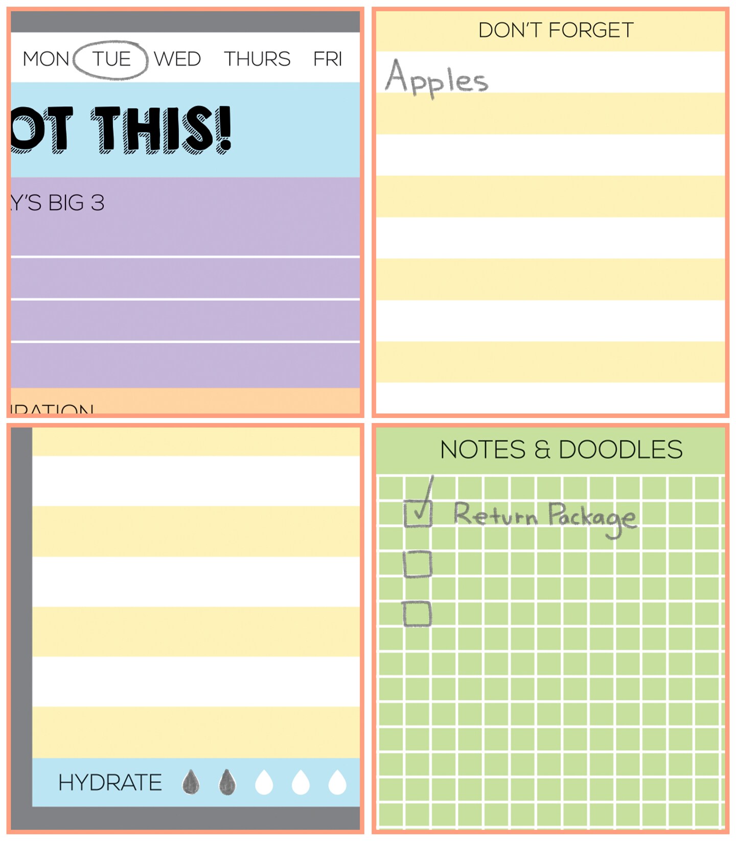 Carson Dellosa I&#x27;ve Got This Notepad 3-Pack Set, Note Pads for To Do List, Goals, Sketch Pad, Checklist, and Classroom Organization Stationary, Desk Accessories and Office Supplies