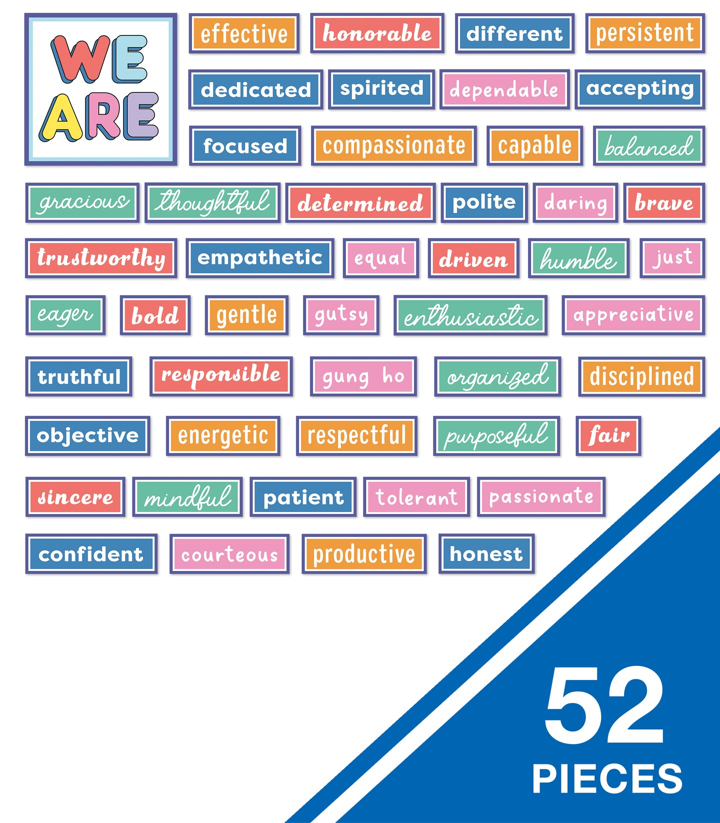 Carson Dellosa We Stick Together 52 pc Bundle Motivational Bulletin Board Set, Positive Affirmations and Reproducible Social Emotional Learning Activities, Growth Mindset Classroom Decor