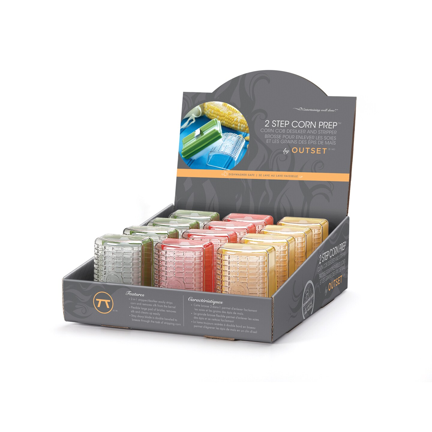 2-Step Corn Preparation Counter Display Unit Set 12 units per display unit