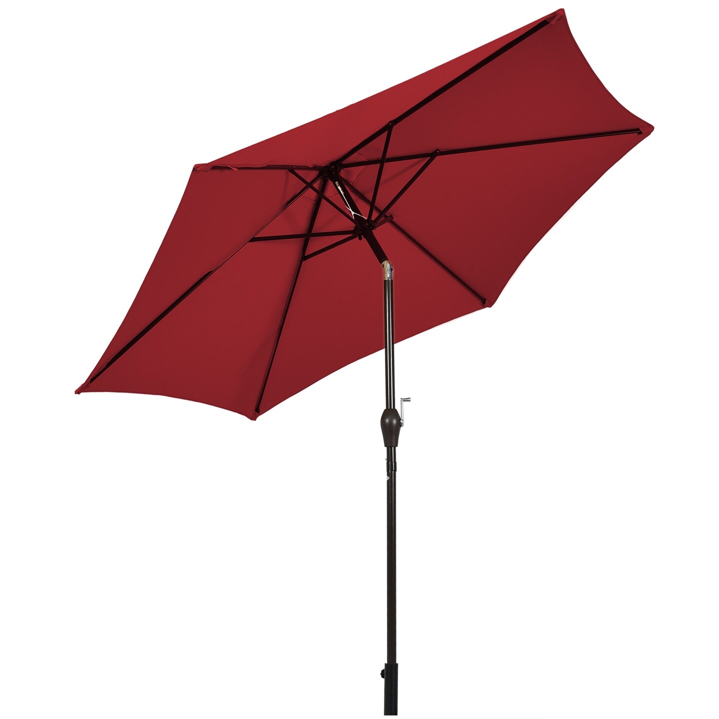 10 Feet Outdoor Patio Umbrella with Tilt Adjustment and Crank Without Base