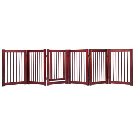 30&#x22; Configurable Folding Free Standing Wood Pet Safety Fence