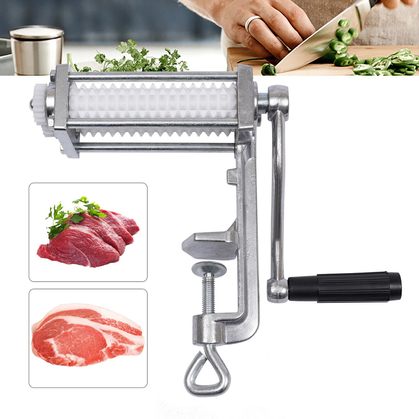 Kitcheniva Meat Tenderizer Hand Crank Tool