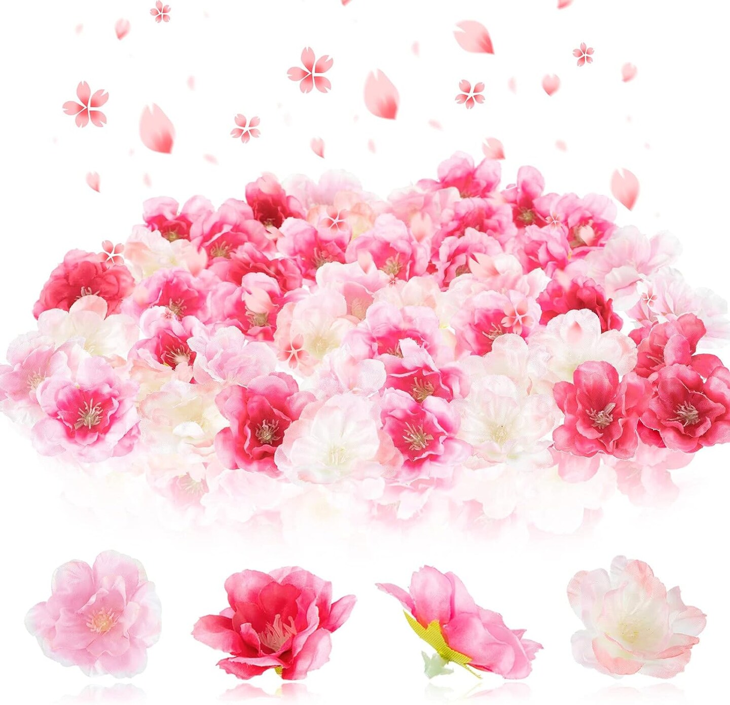 Artificial Sakura Floral Head Decor 100 pcs