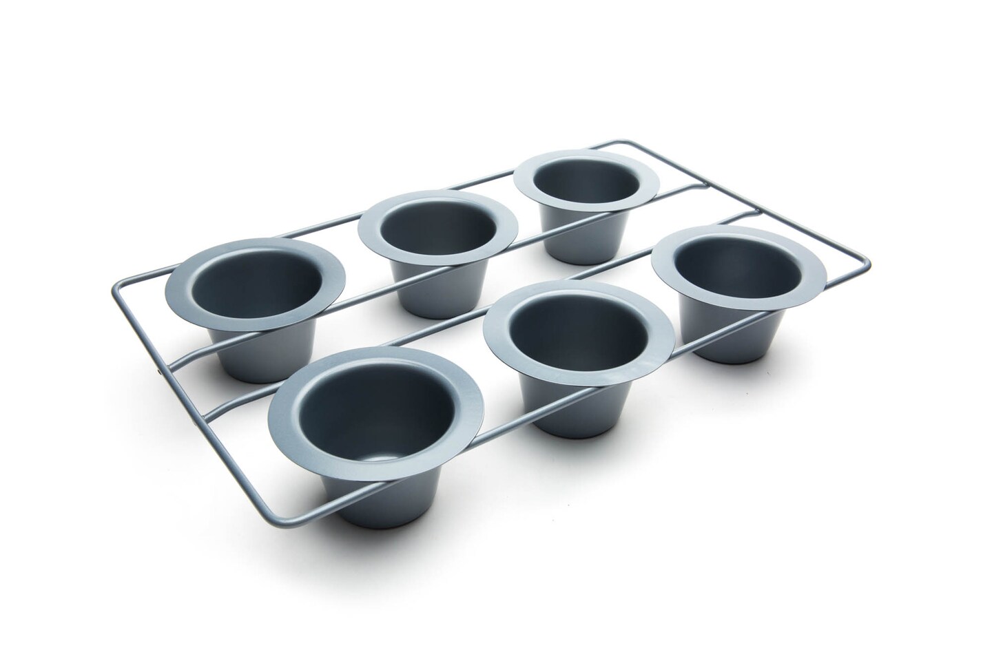 Dark Grey Popover Pan Set of 6