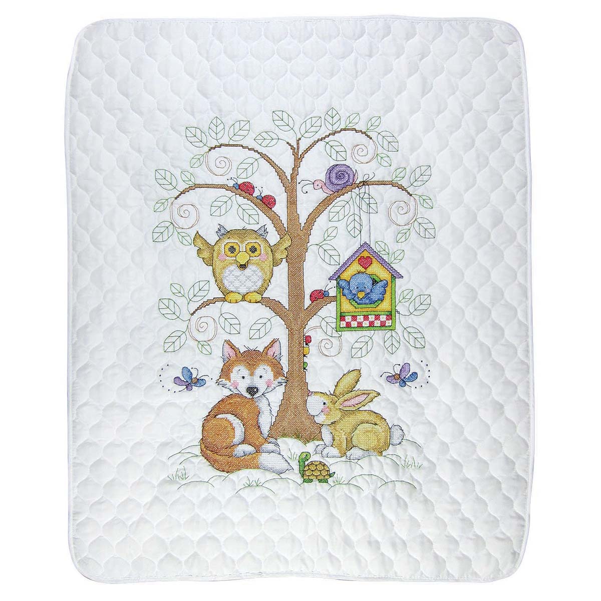 Design Works  Baby&#x27;s Forest Quilt Stamped Cross-Stitch Kit