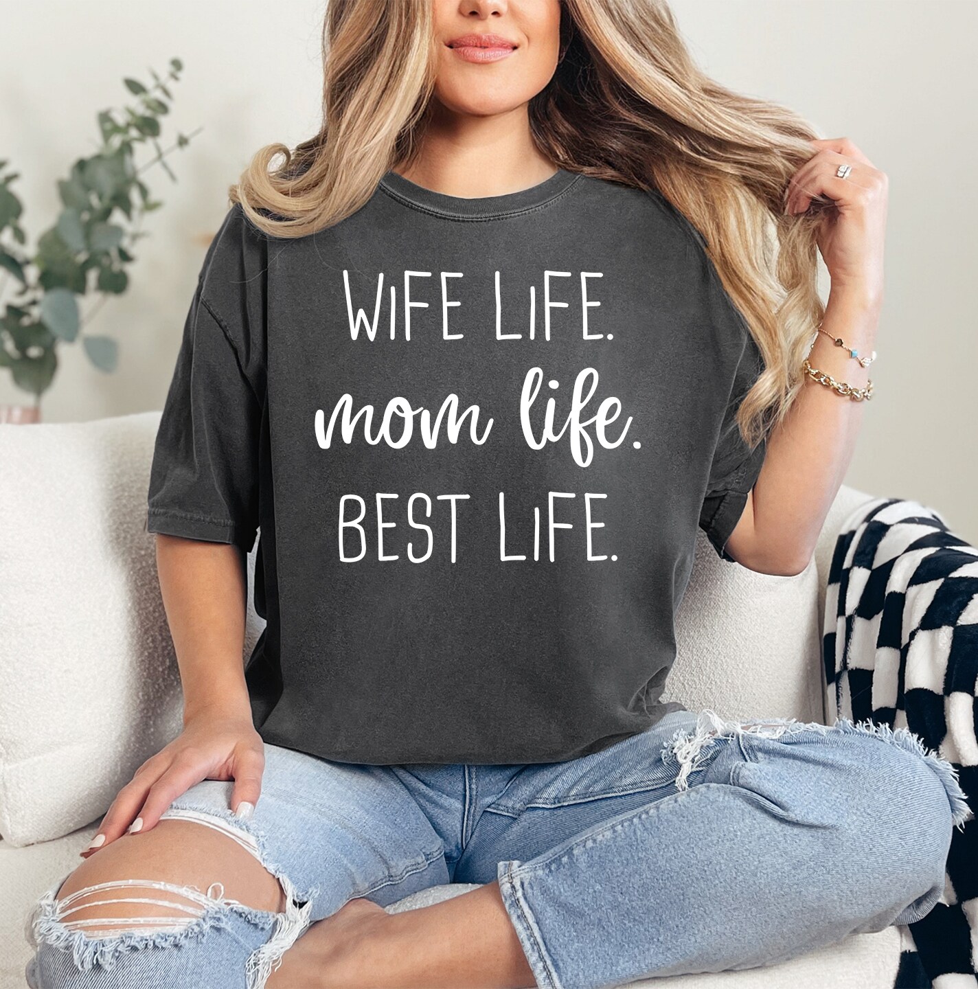 Mom Shirt Comfort Colors Wife Life Mom Life Best Life Shirt Wife Shirt Mothers Day Gift Mom T Shirt Mothers Day Shirt MakerPlace by Michaels