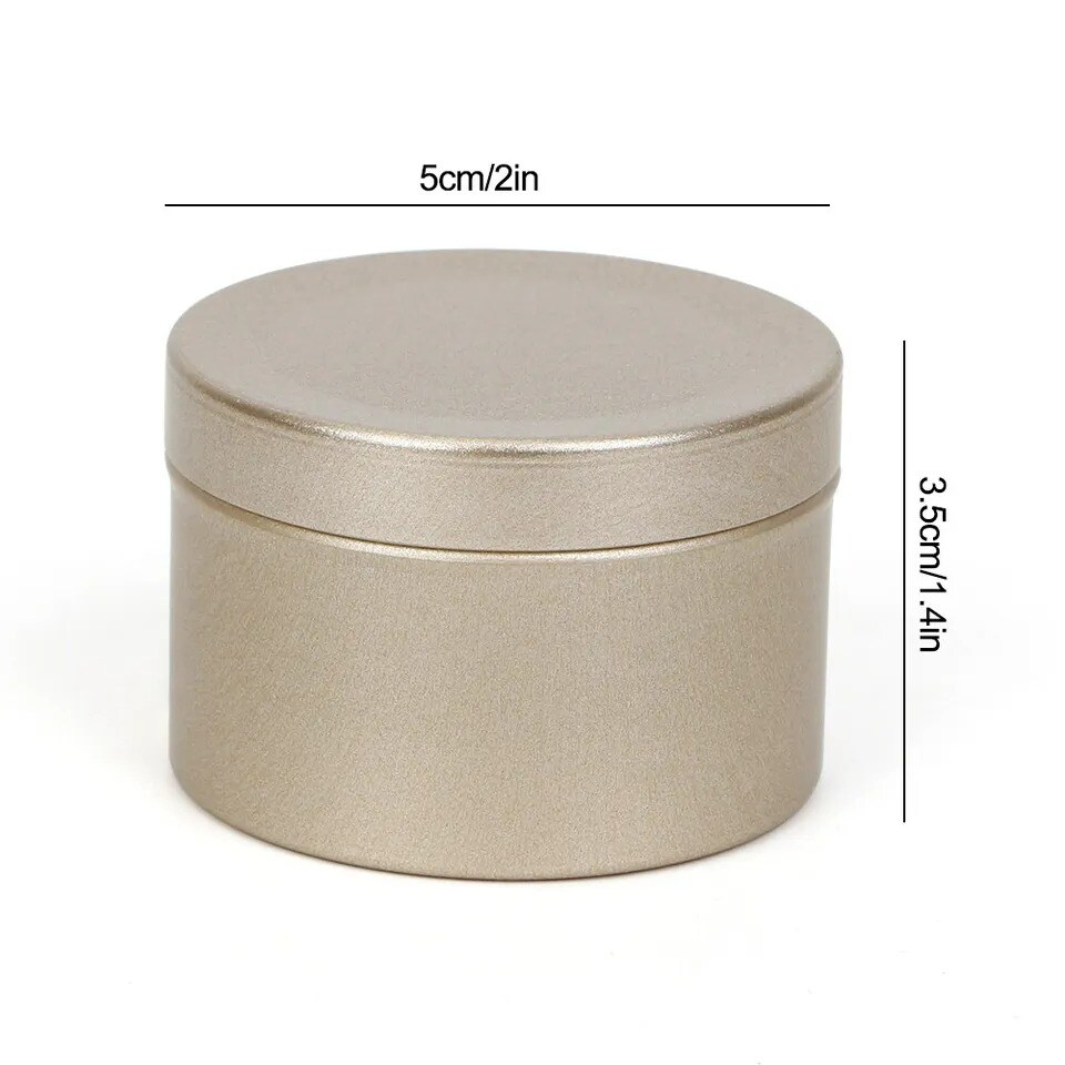 20Pcs Empty Metal Tins Soy Wax Candle Making Container for DIY Craft &#x26; Gift 50ml