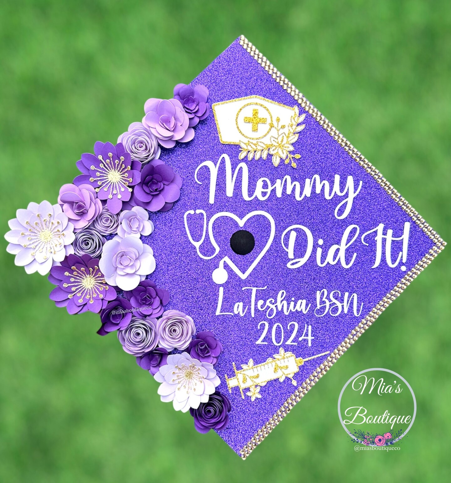 Graduation Cap Graduation Cap Topper Nurse Graduation Cap Custom ...