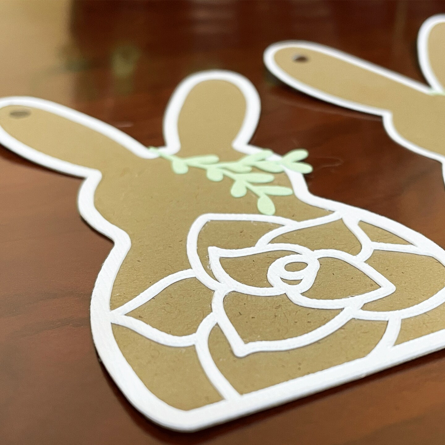 Floral Easter Bunny Tag image 6