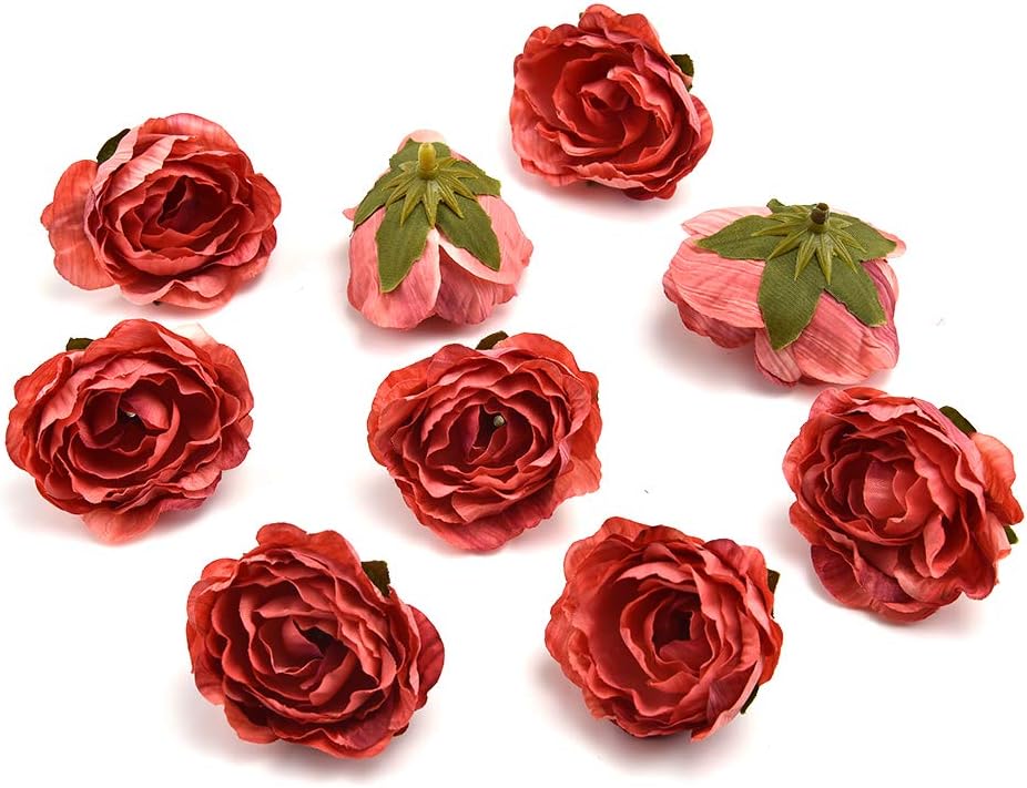 Fake Flower Heads in Bulk for Crafts 30 pcs
