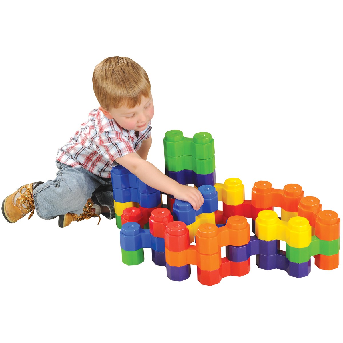 Kaplan Early Learning Company Jumbo Double Octagon Builders - 36 Pieces