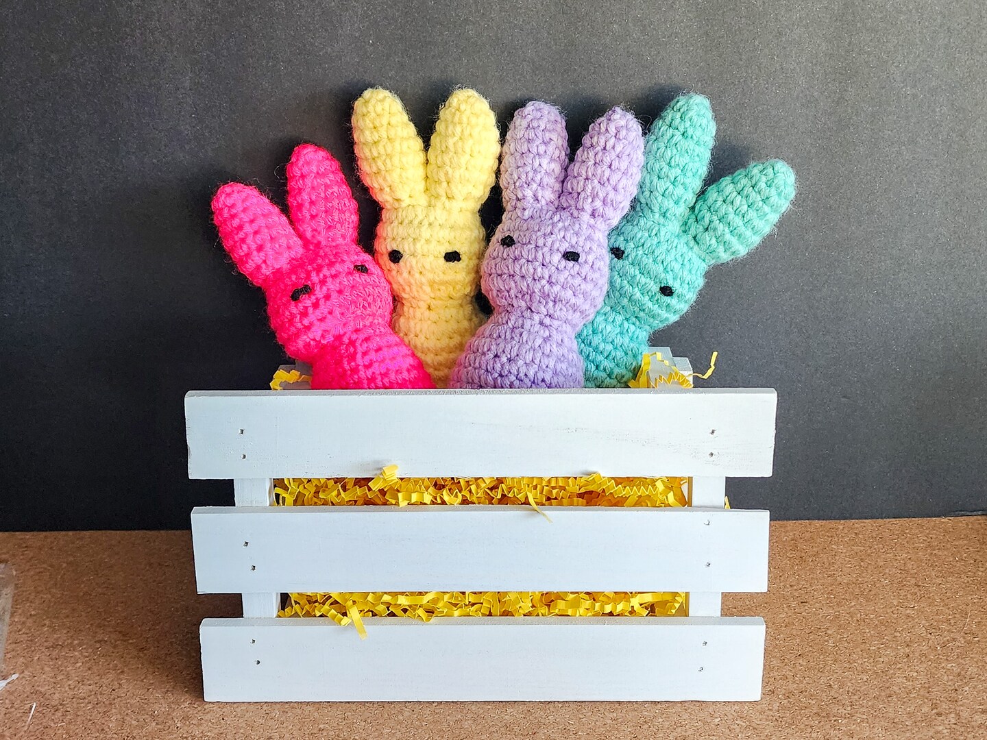 4 Crochet Peep Bunnies, Crochet Marshmallow Bunny, Crochet Easter Bunny ...