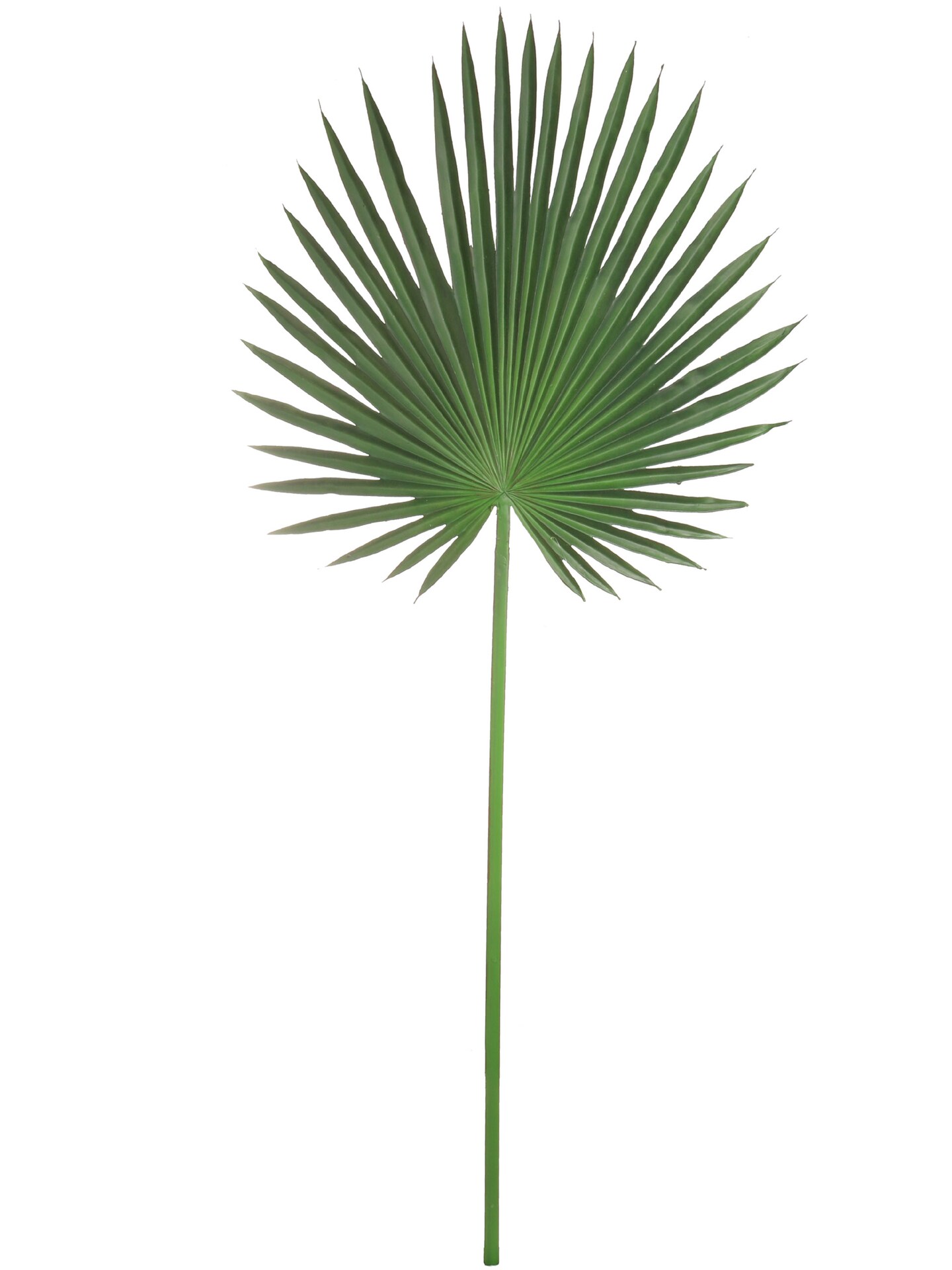 44&#x22; Fan Palm Leaf Stem with Real Touch Texture - Lifelike Silk Foliage for Floral Arrangements, Home Decor, and Event Decor - Tropical Accent by Floral Home by Artificial Flowers