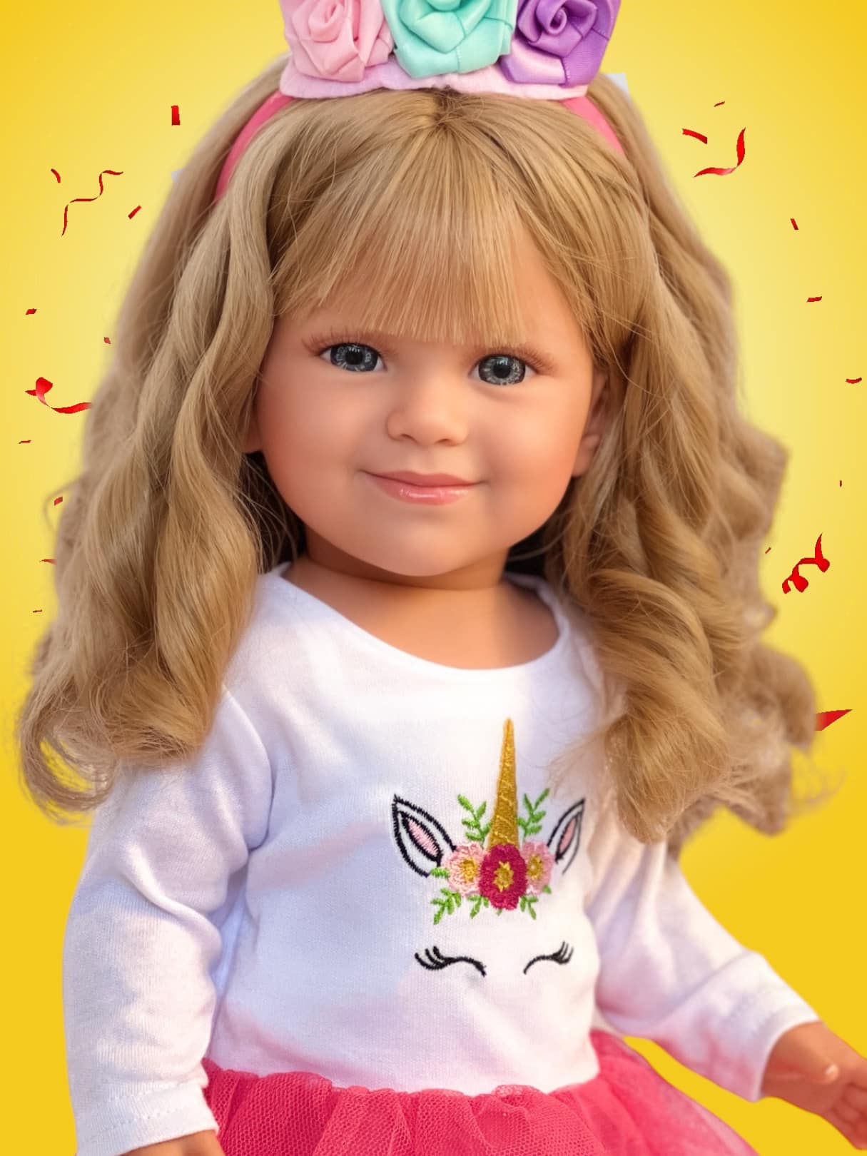 Adorable Pink Unicorn Costume for 18 Inch Kennedy and Friends Dolls - Perfect for Imaginative Play