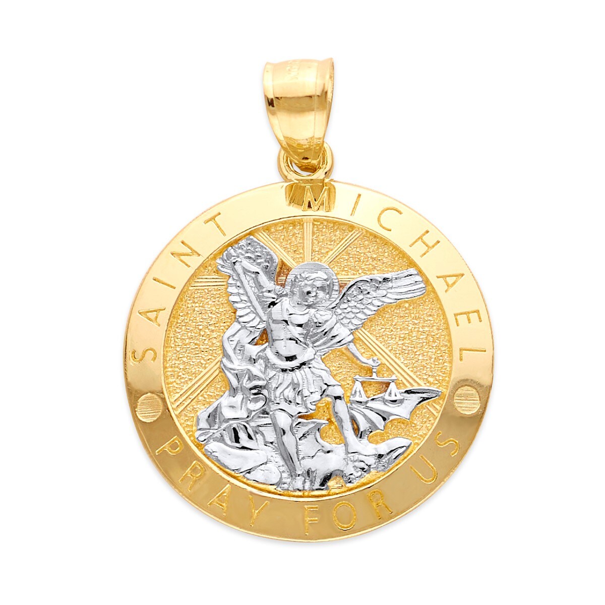 18K Rose Gold Vermeil Thorn Frame Saint Michael Necklace – Divine Box