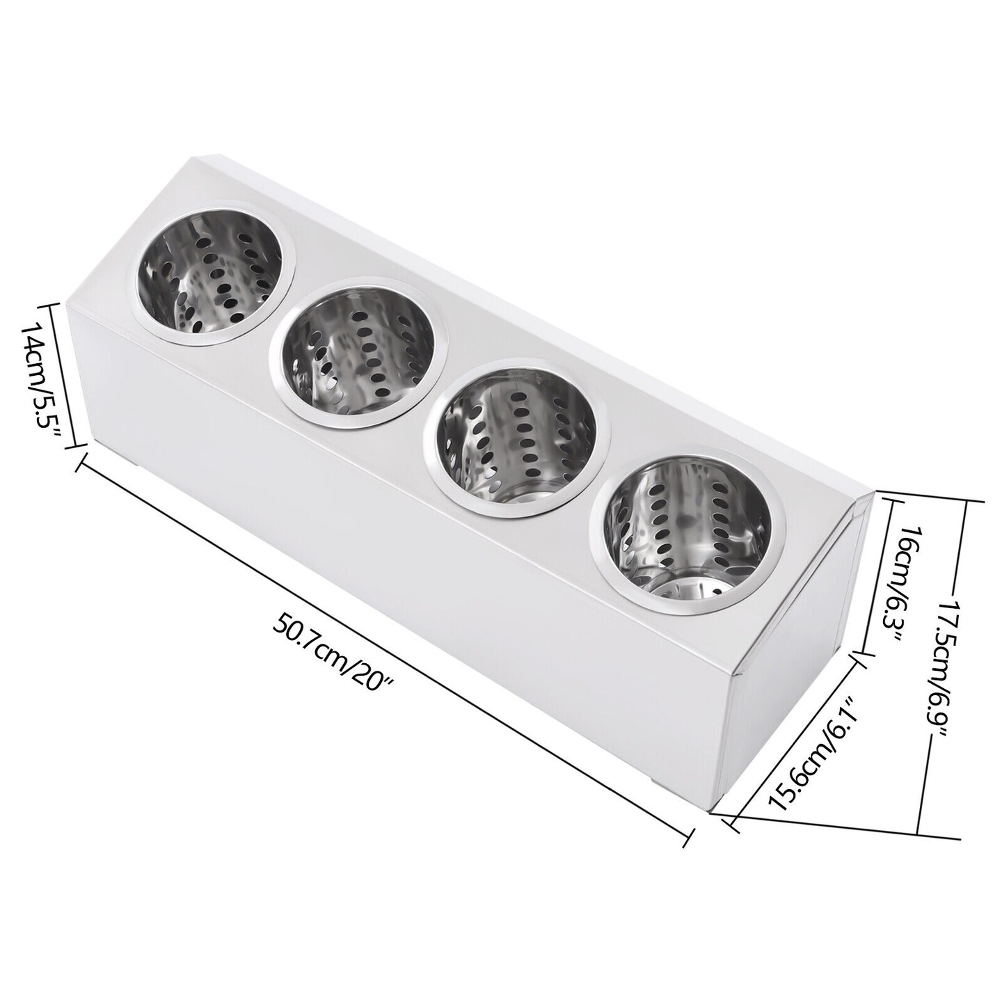 Kitcheniva 4 Storage 20&#x22; Flatware Tray Utensil Holder Organizer