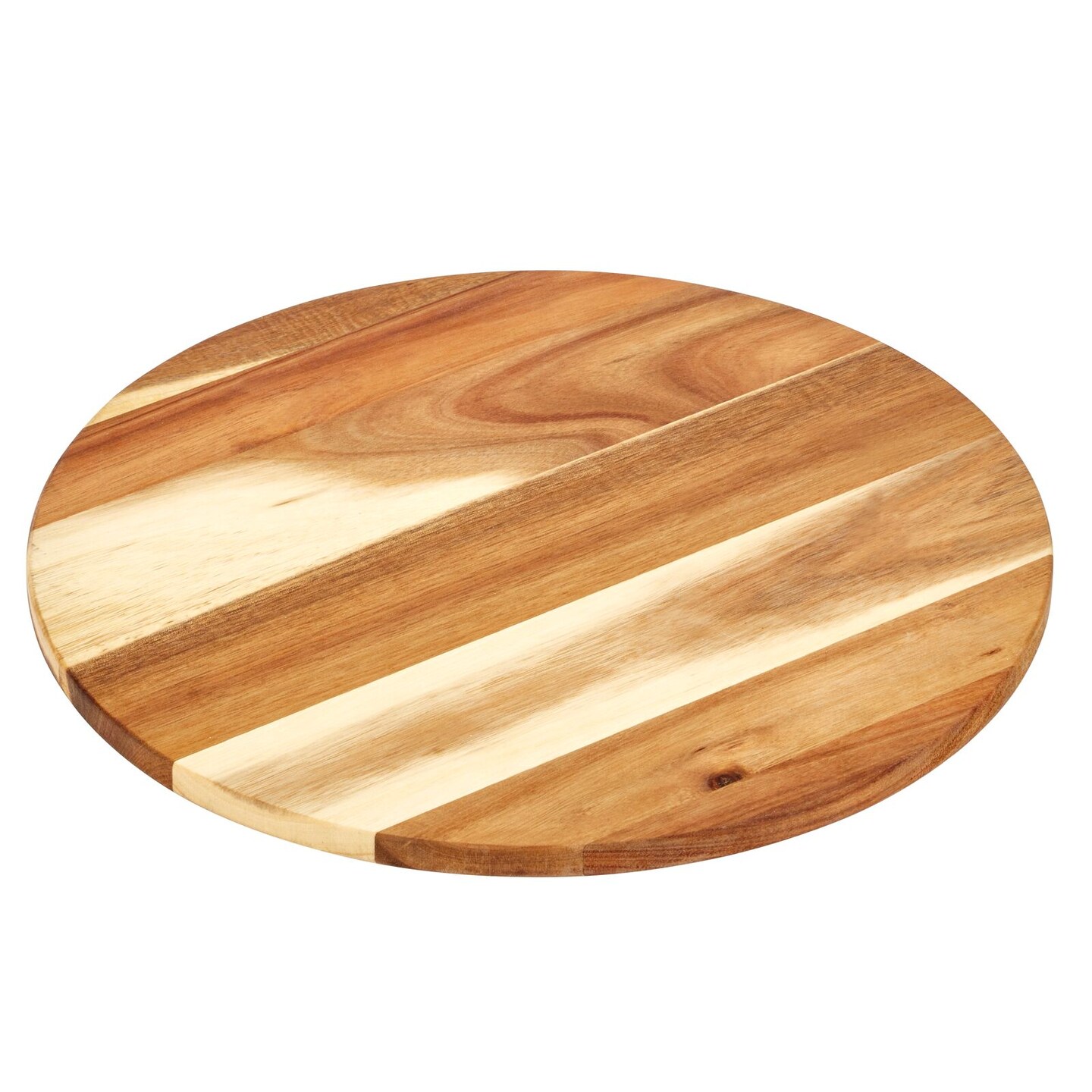 mDesign Acacia Wood Lazy Susan Turntable Spinner, Pantry Organizing