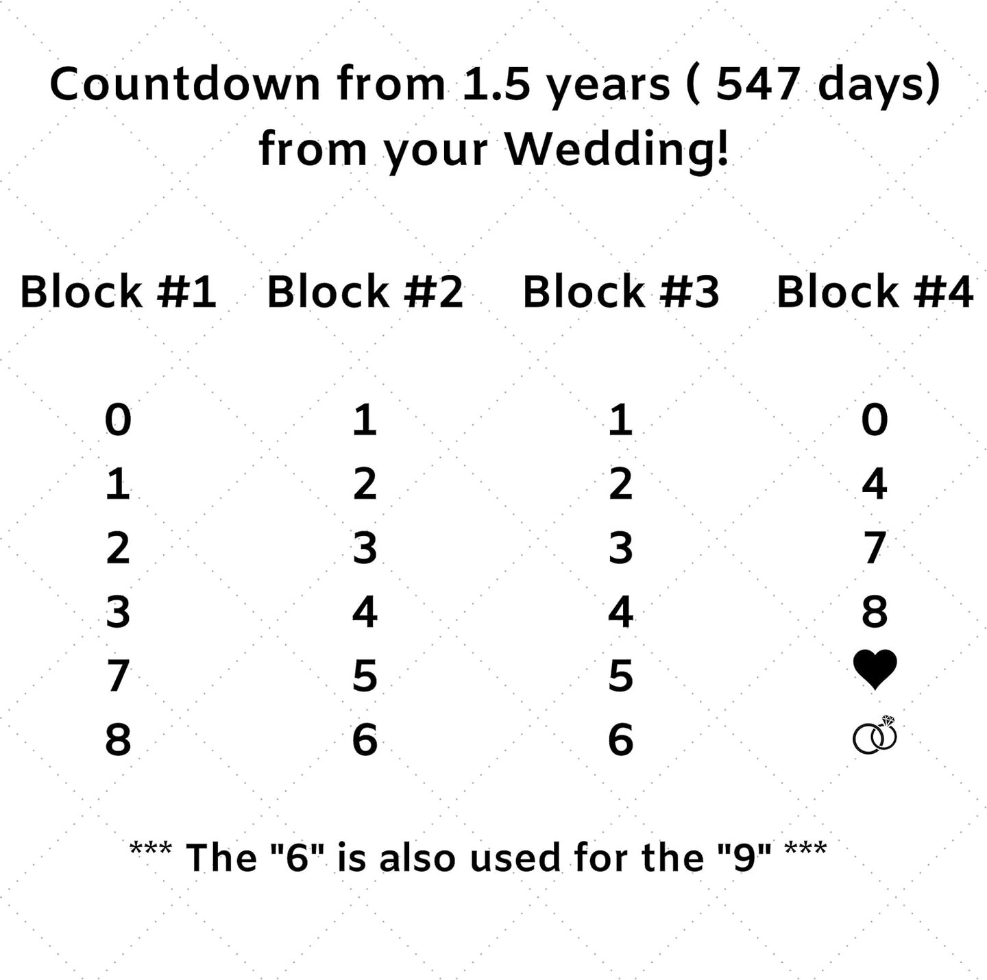 Forever Begins Wedding Countdown Wooden Block Calendar