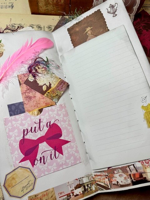 Hot Pink Ladies Junk Journal - creative way to combine