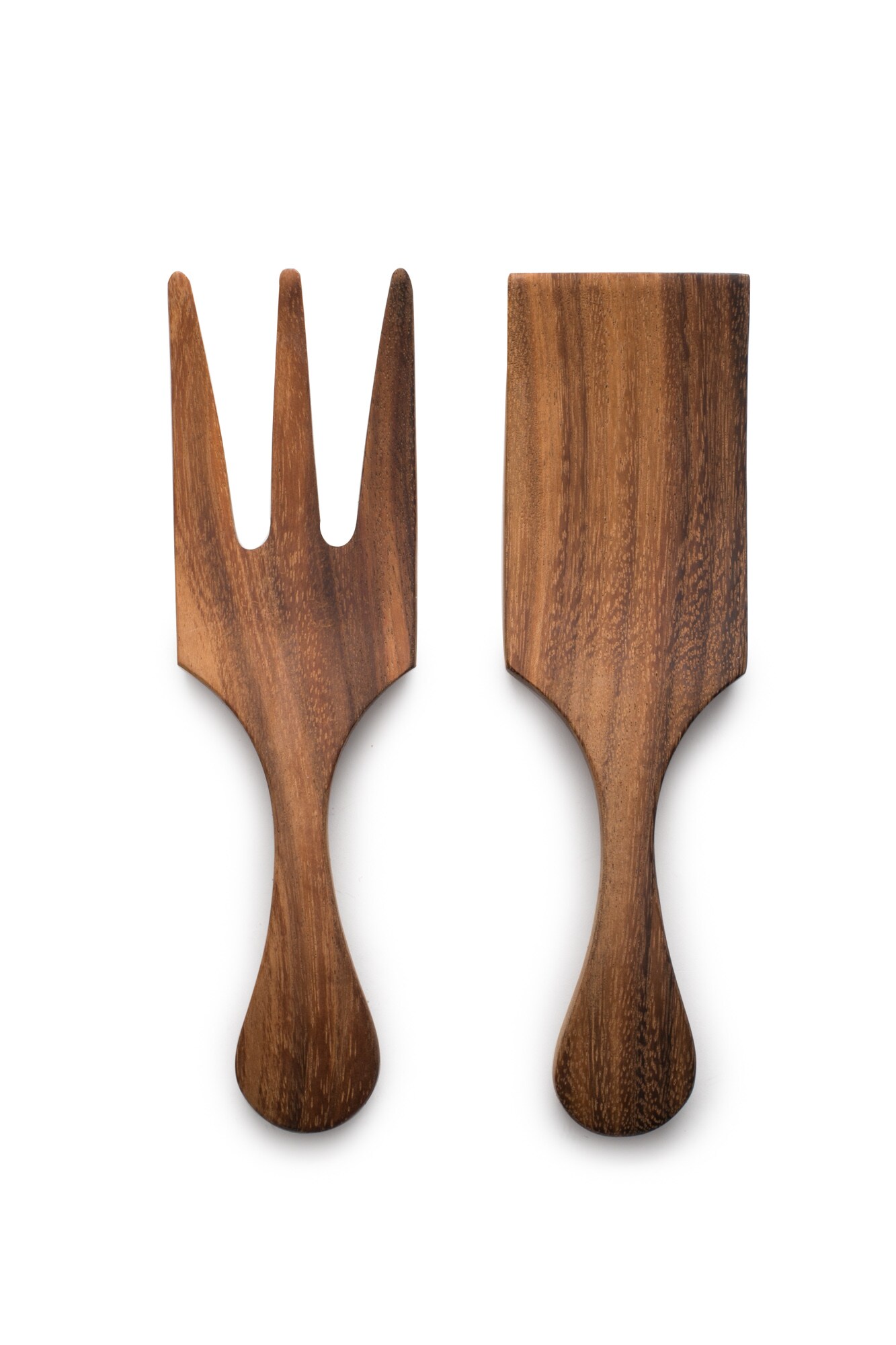 Brown Large Salad Utensil Set