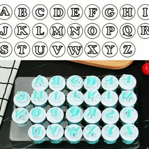 Alphabet Letter Number Fondant Cutter Mould Cake Cookie Decorating