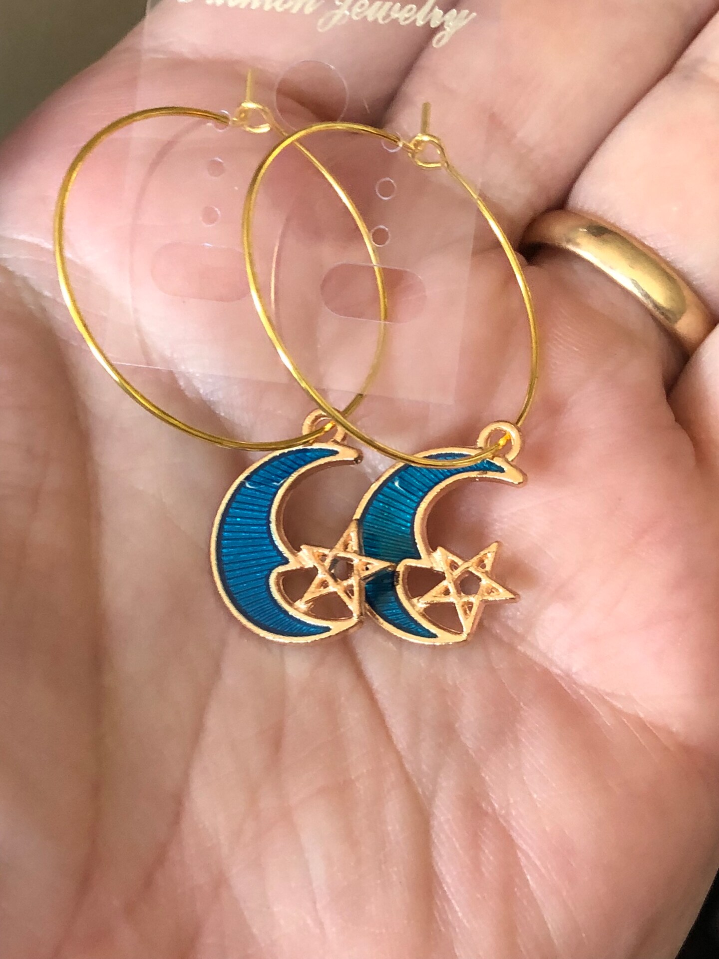 Moon and Stars Hoop Earrings Celestial MakerPlace by Michaels