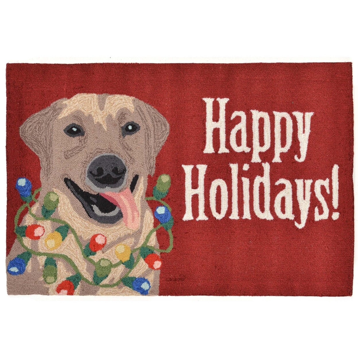 The Rug Department Liora Manne Frontporch Happy Holidays Indoor Outdoor Area Rug Red