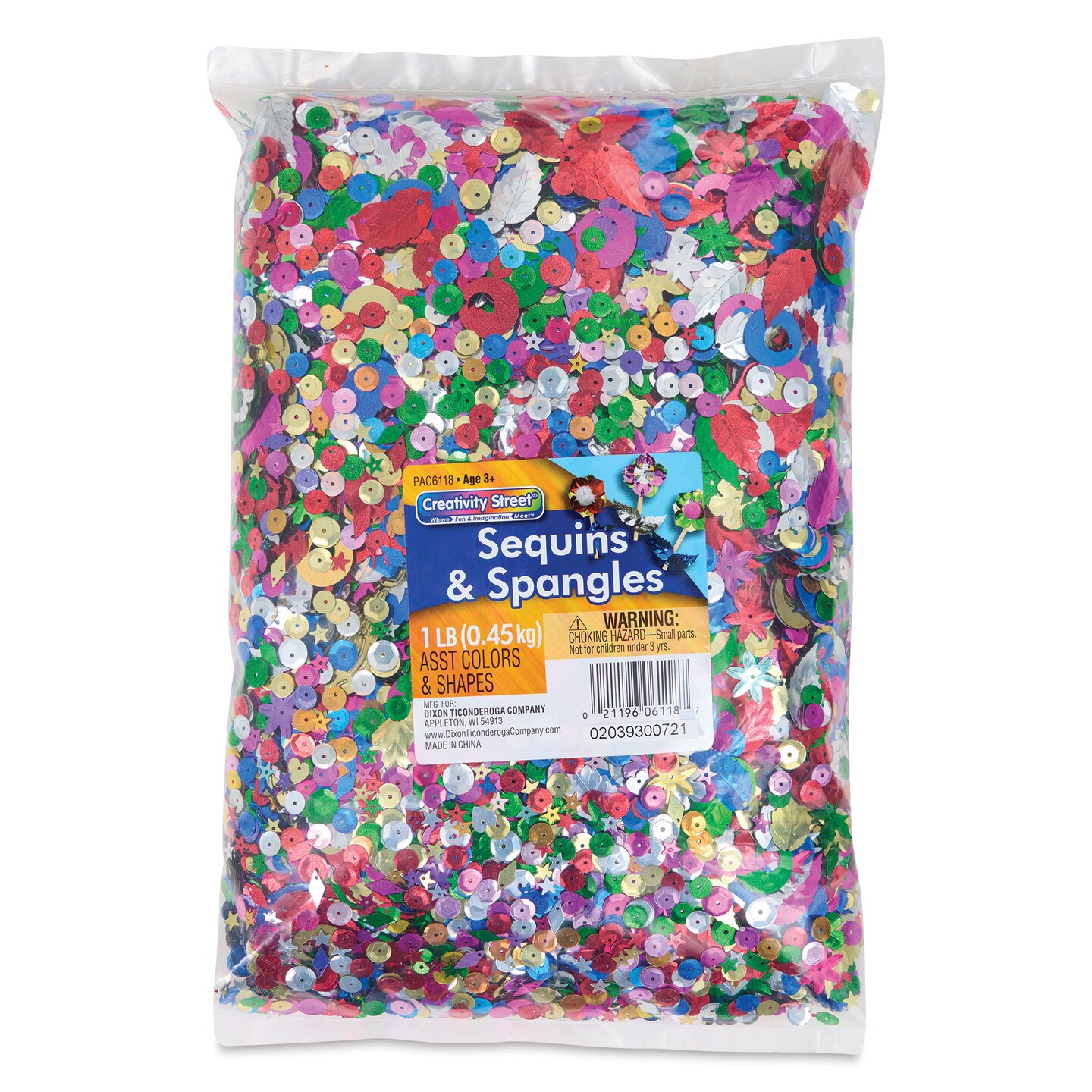 Creativity Street Sequins and Spangles - Classroom Pack, Assortments, 1 lb, Bag