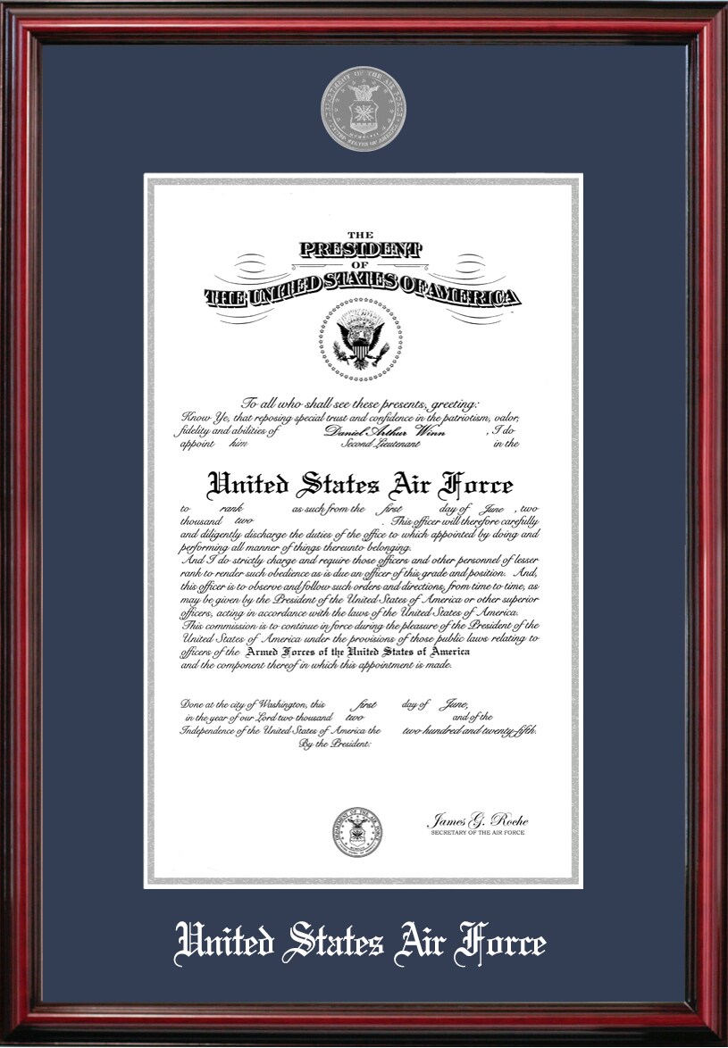 Patriot Frames Air Force 11x14 Certificate Petite Frame with Silver Medallion