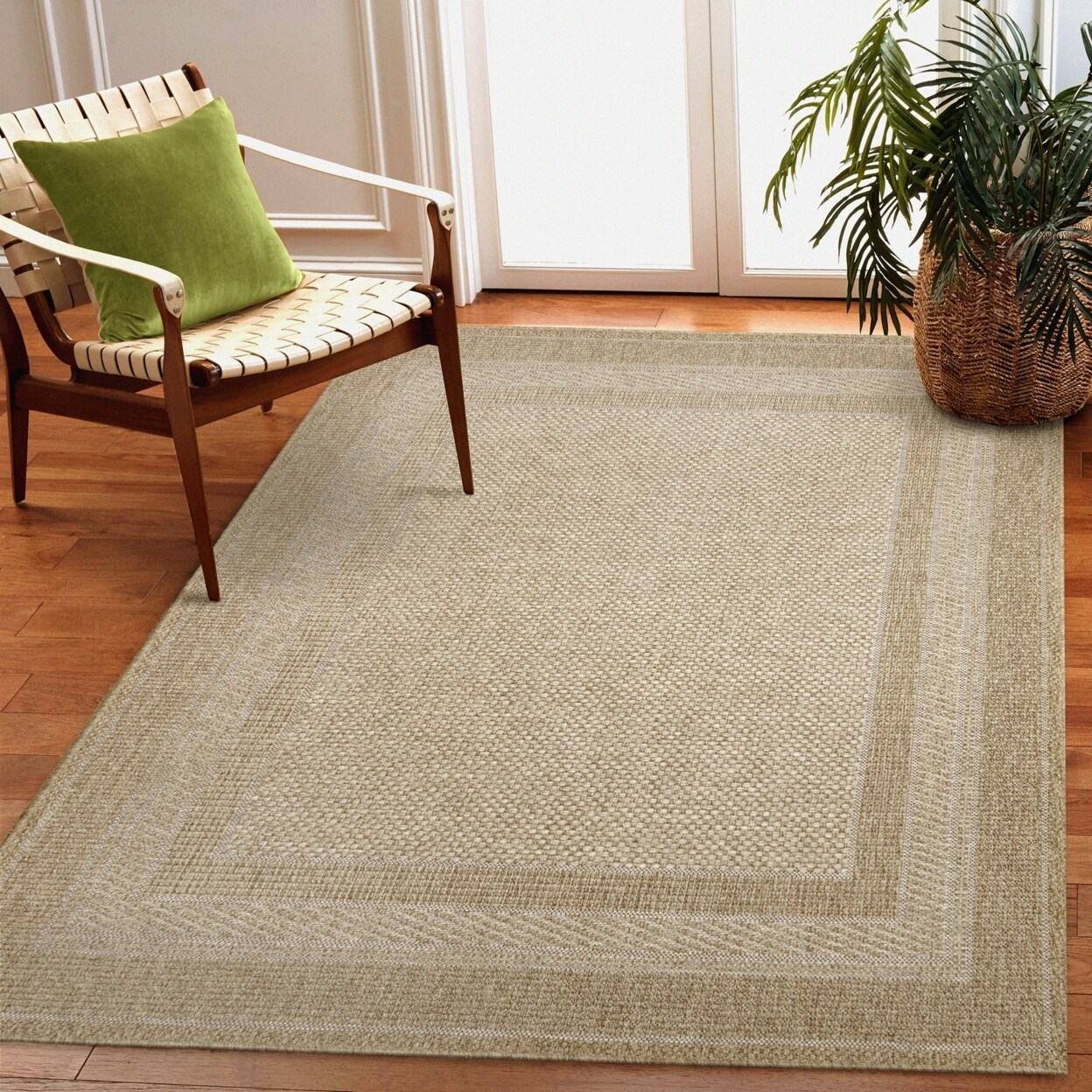 The Rug Department Liora Manne Orly Border Indoor Outdoor Area Rug Natural