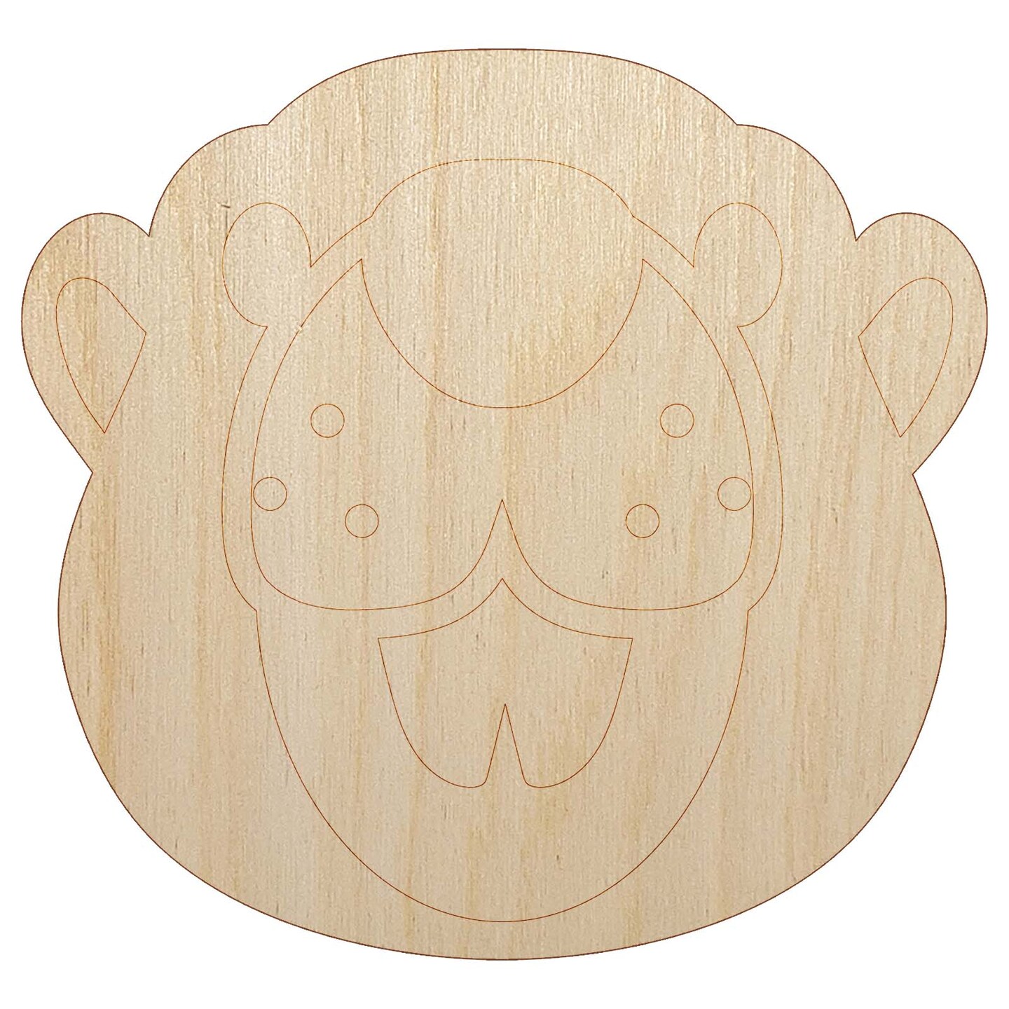 Cute Toothy Beaver Head Unfinished Wood Shape Piece Cutout for DIY ...