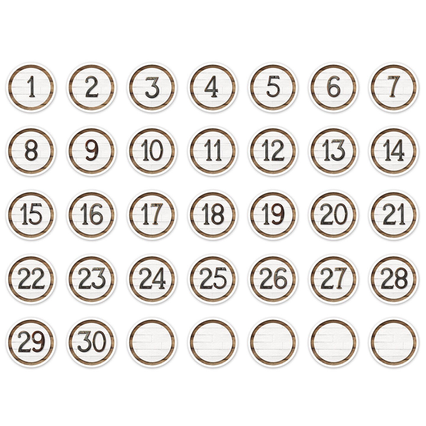 Schoolgirl Style - Industrial Chic | Student Numbers Colorful Cut-Outs, Classroom Décor, 35 Pieces