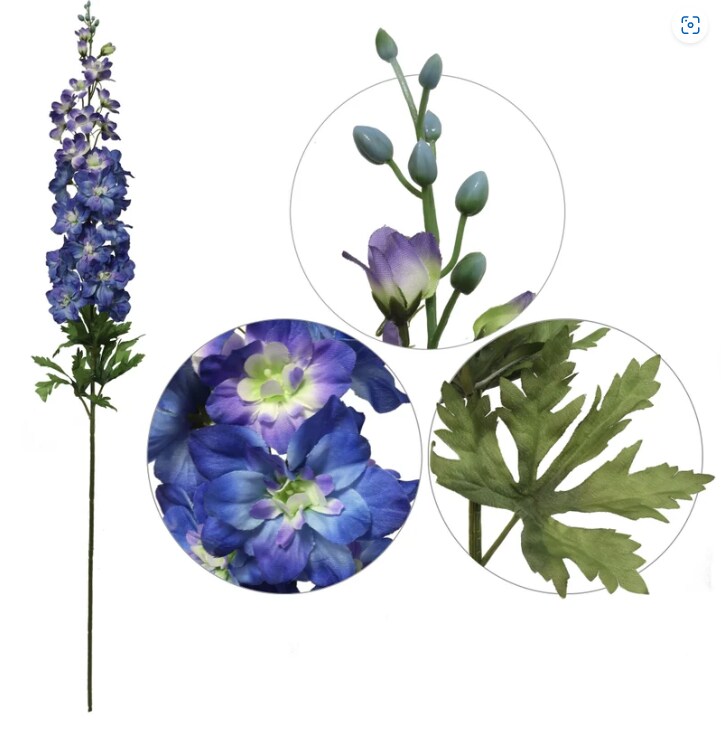 Captivating Beauty 37" Silk Delphinium Flowers - Elegant Artificial Decor
