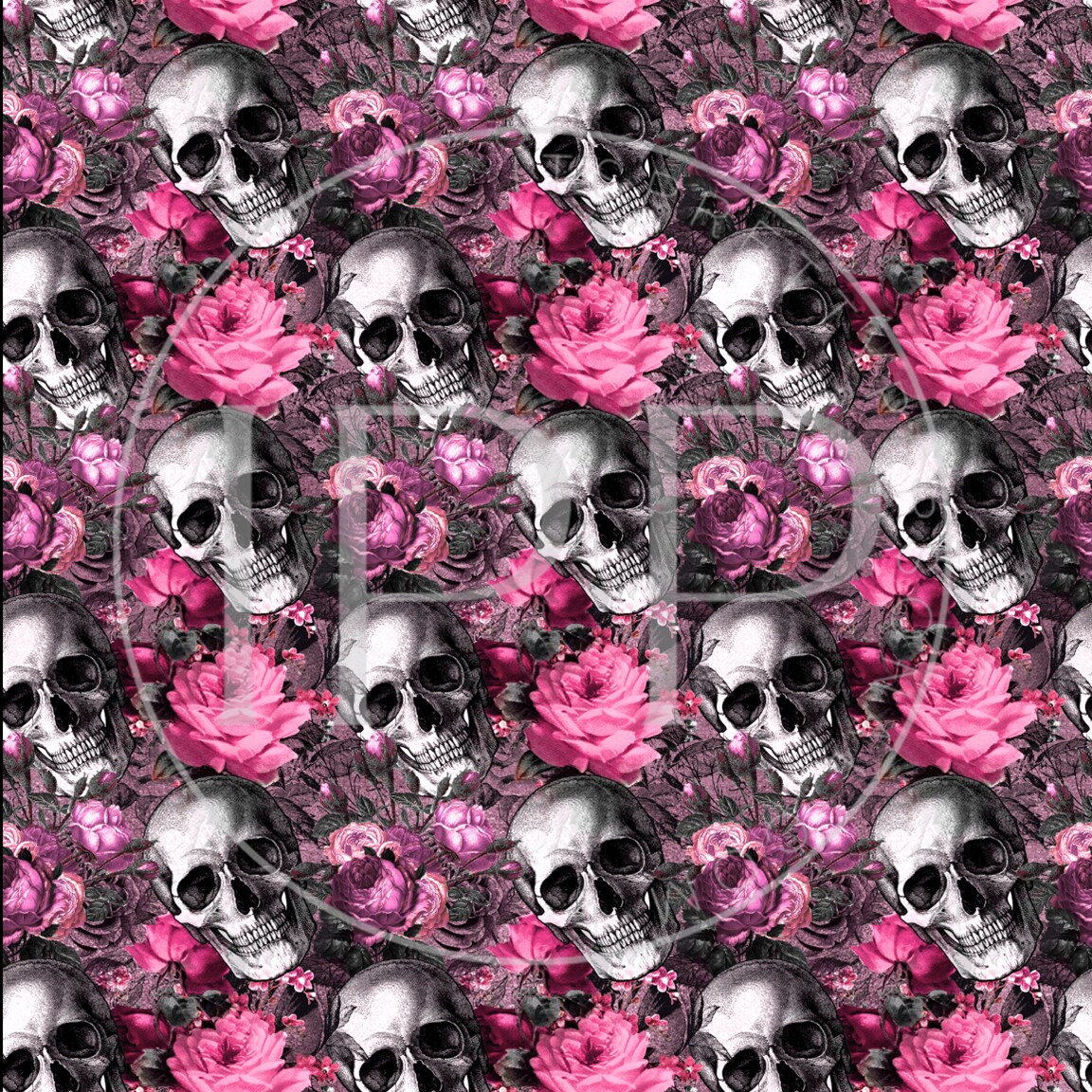 #180 Spooky Skull 12x12 Pattern Vinyl