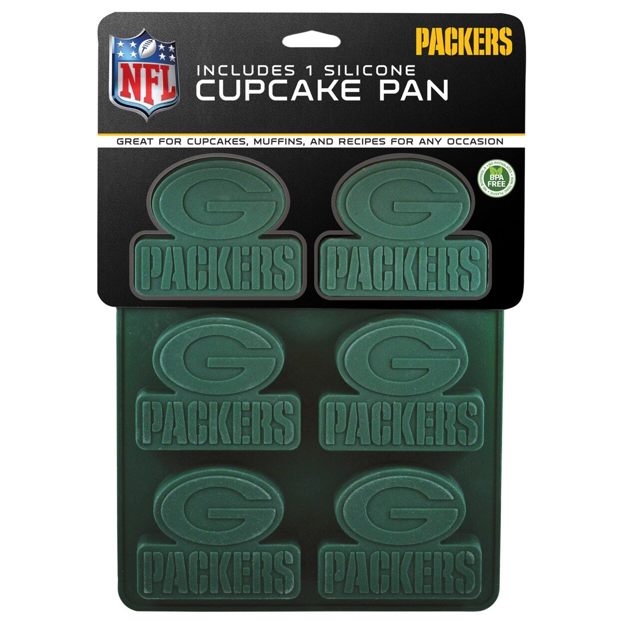 FANPAN MasterPieces s Team Logo Silicone Muffin Pan - NFL Green Bay Packers