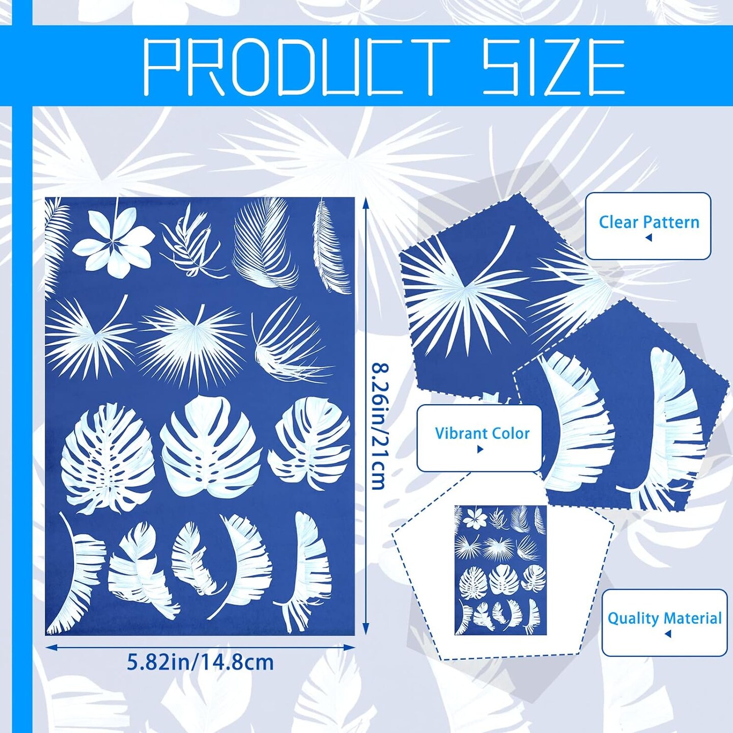 60 Sheets Cyanotype Paper Sun Print Paper Kit High Sensitive Sun Paper White Solar Activated Nature Sun Printing Kit Drawing Paper for Kids Adults Crafts DIY Project (Light Color, 5.8 x 8.3 Inch)