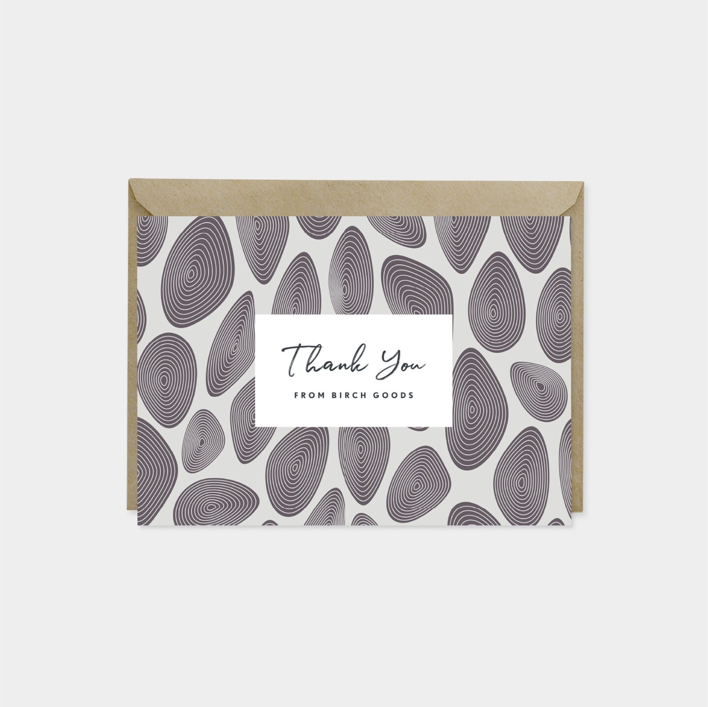 Fine Line Deco Pattern Thank You Card