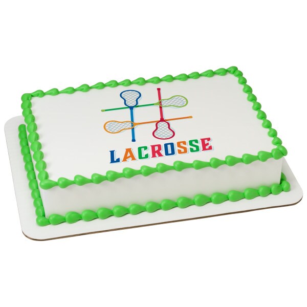 LACROSSE Edible Cake Topper Image 1/4 sheet