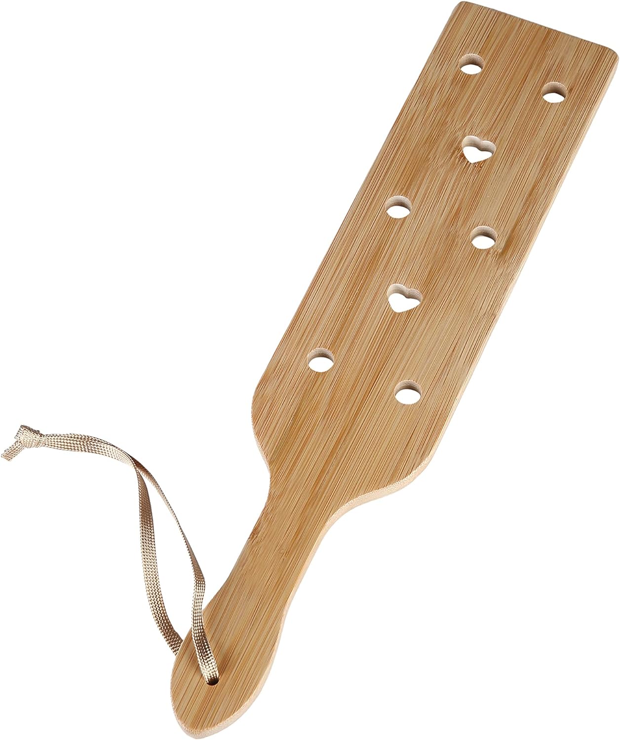 Bamboo Wood Paddle Lightweight Wooden Paddle with Airflow Holes, 13.3 Inch