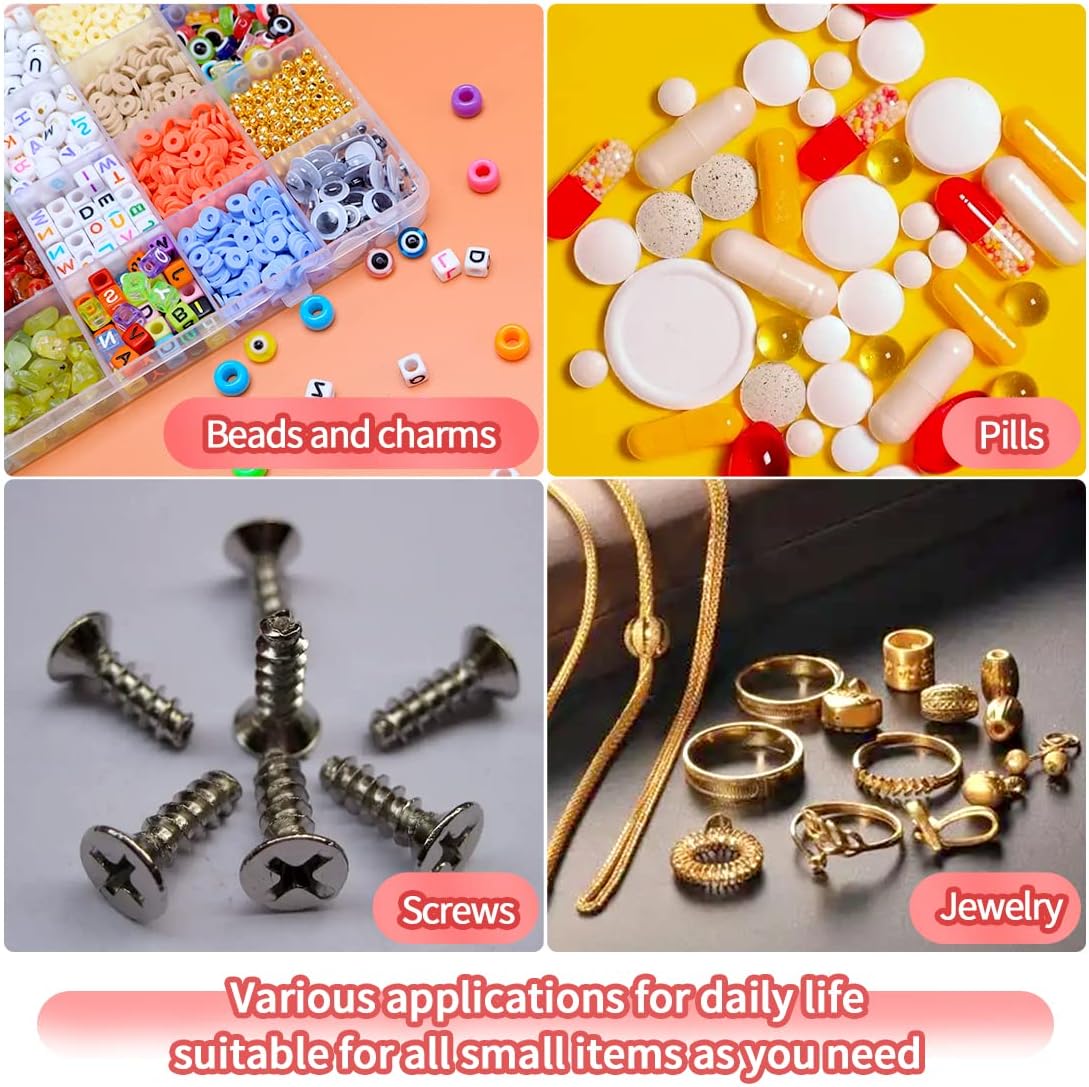28 Grids Plastic Bead Organizer Box, Organizer Container Storage Box, Dividers for bead arts and crafts.