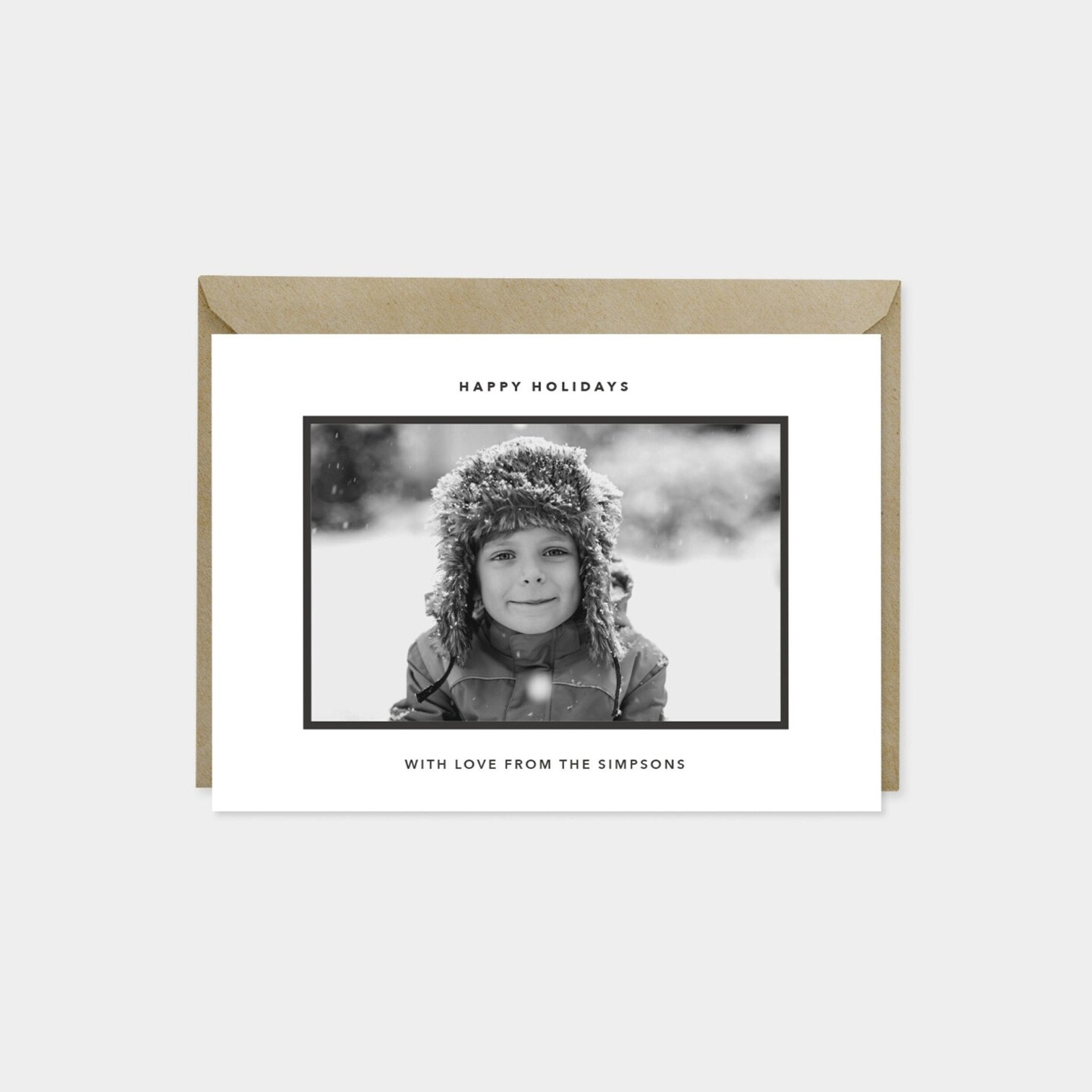 Holiday Photo Card, Minimal Elegant