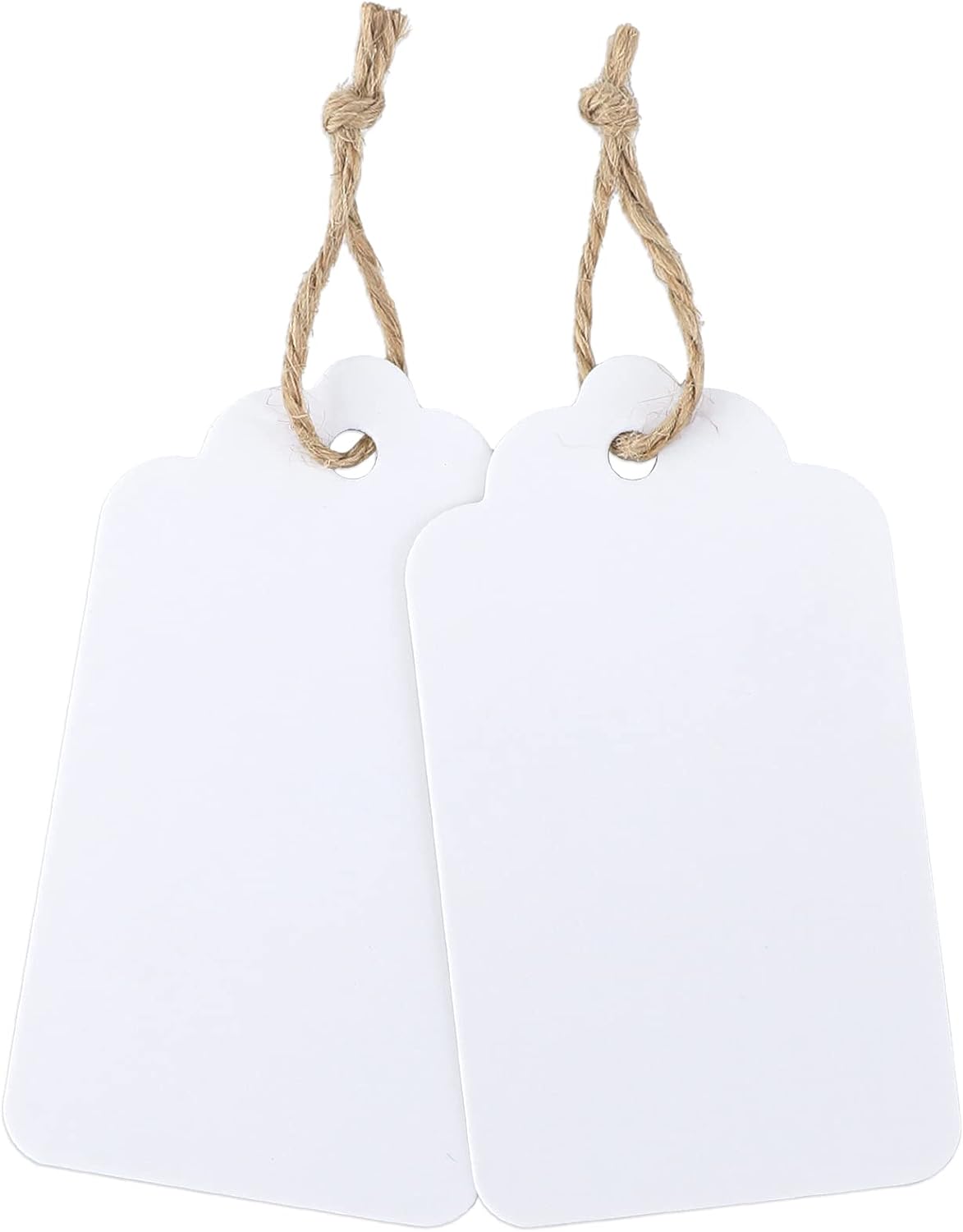100Pcs Paper Tags,Gift Tags with String,Blank Gift Bags Tags,White Kraft Labeling Tags for Crafts Wedding Christmas Thanksgiving Holiday,Party Favors Tags,Gift Wrap Tags (2.75&#x22;x1.57&#x22;)