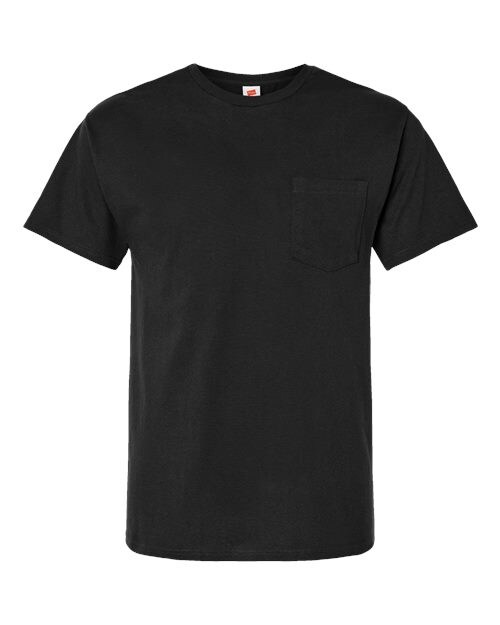 Hanes® Essential T Pocket Crew Neck Short Sleeve T-Shirt for Crafting and Customization