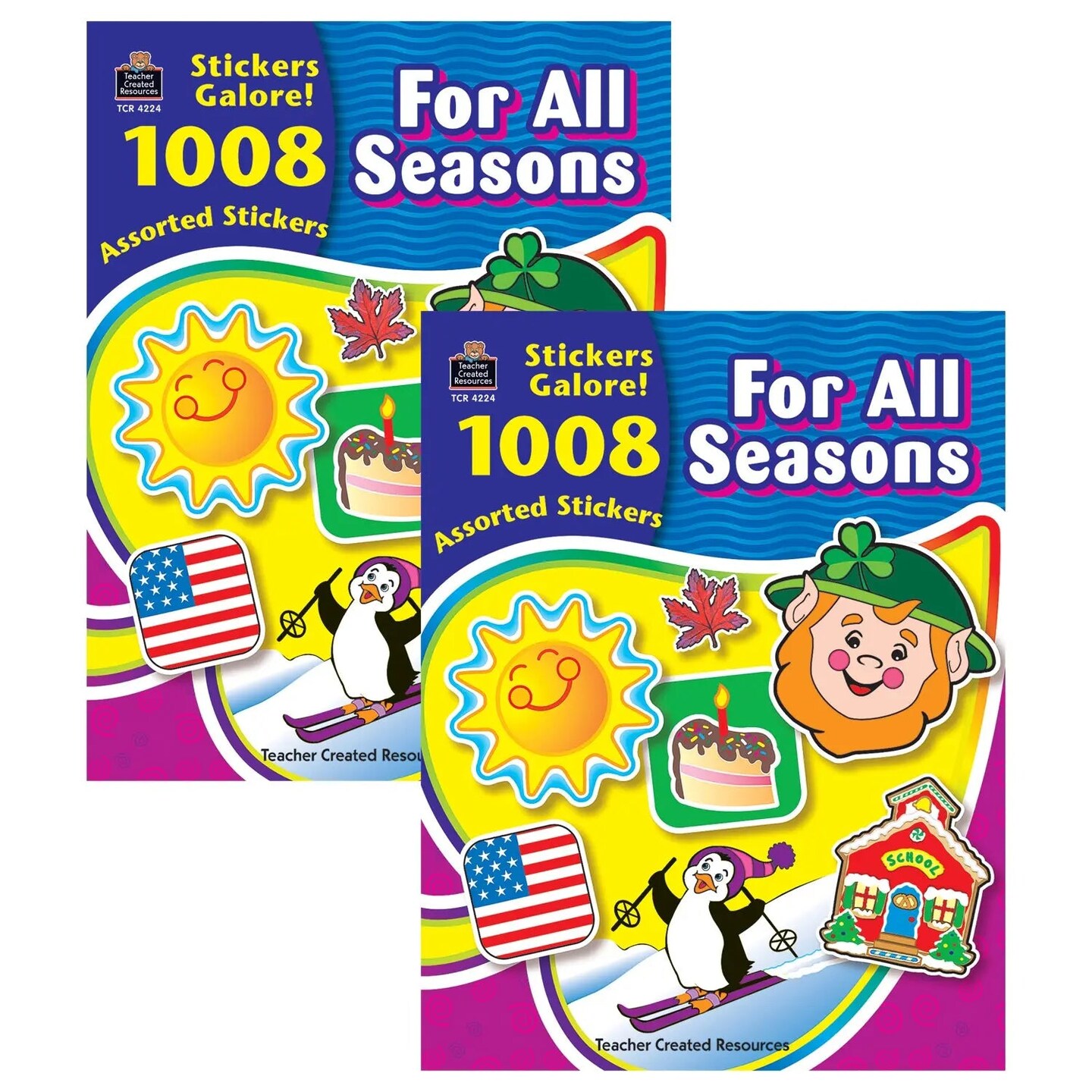 (2 Ea) All Seasons Sticker Book Splendor: Dual Pack Featuring Colorful Creative Collection of All Ages