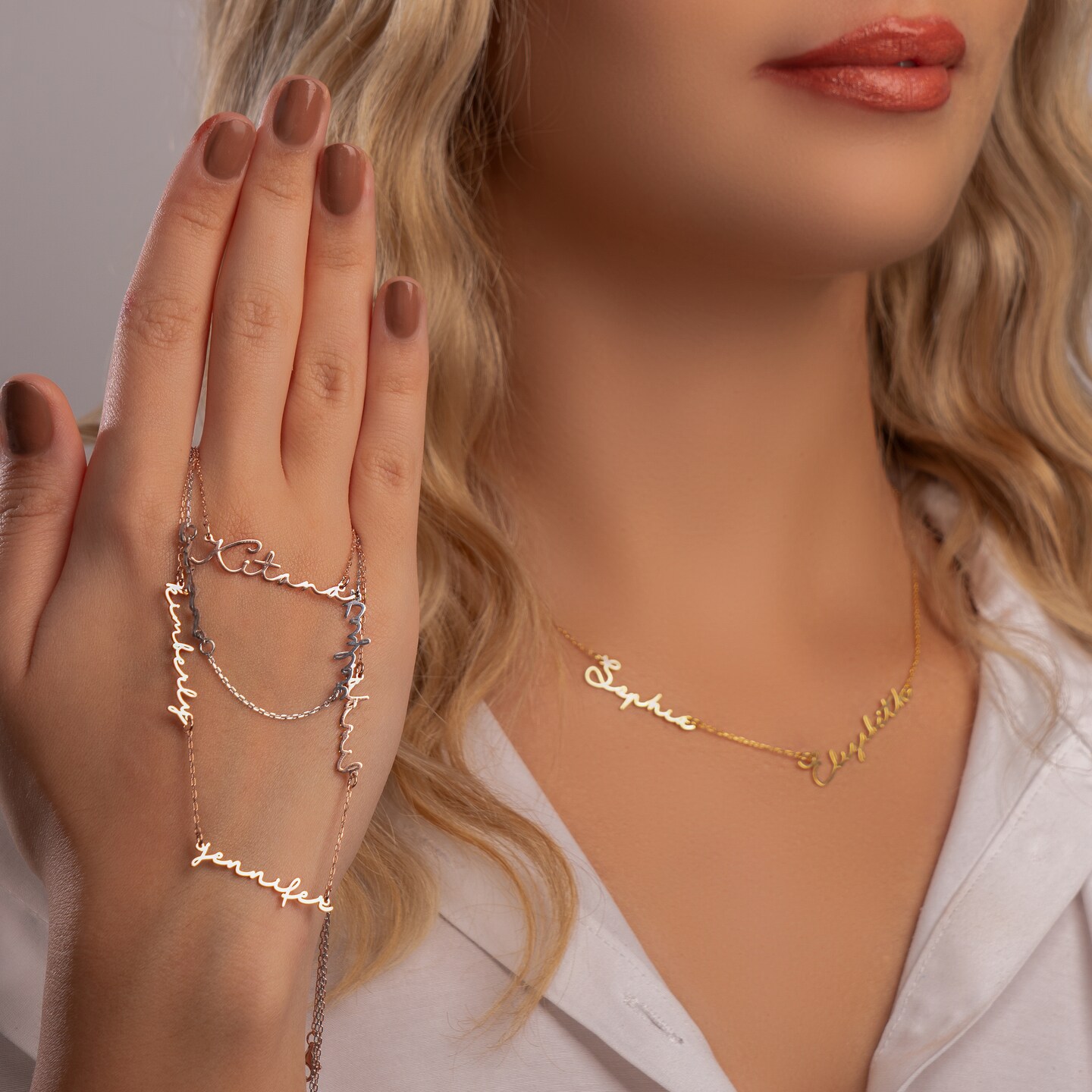 Multiple Name Necklace, Two Name Necklace, Children Names Necklace, Baby Name Necklace, Mothers Day Gifts, Mom Necklace, Kids Name Necklace product 7
