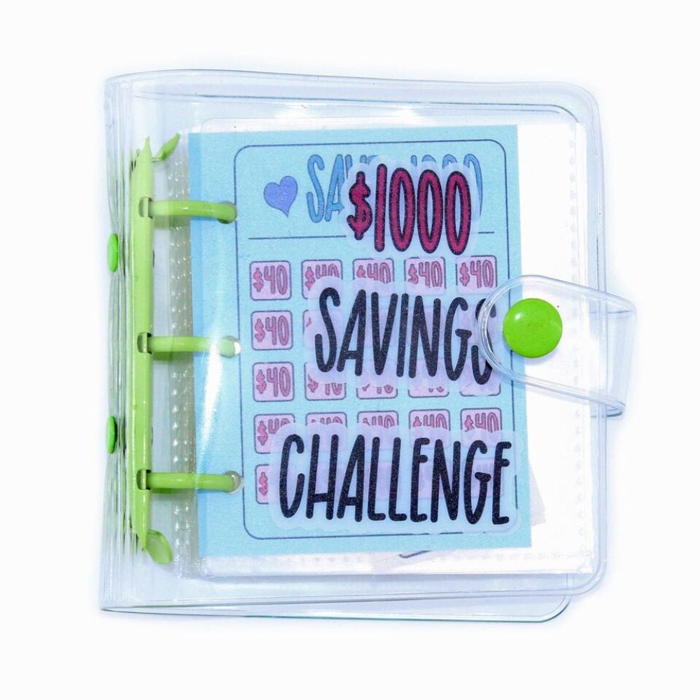 Saving Challenge Book: $1000 Money Saving Binder with Clear Cover