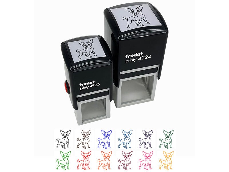 Charming Chihuahua Pet Dog Self-Inking Rubber Stamp Ink Stamper