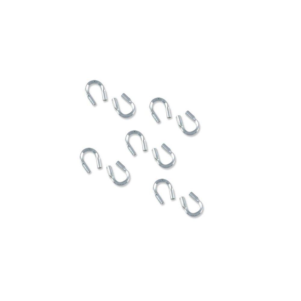 Wire Protector Guard .50mm Hole .925 Sterling Silver (10-Pcs)